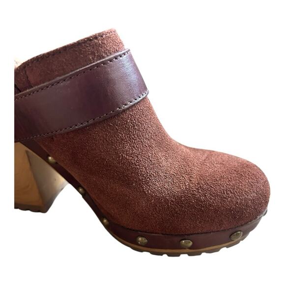 Vintage Lucky Brand high suede clogs 7 - Picture 4 of 7